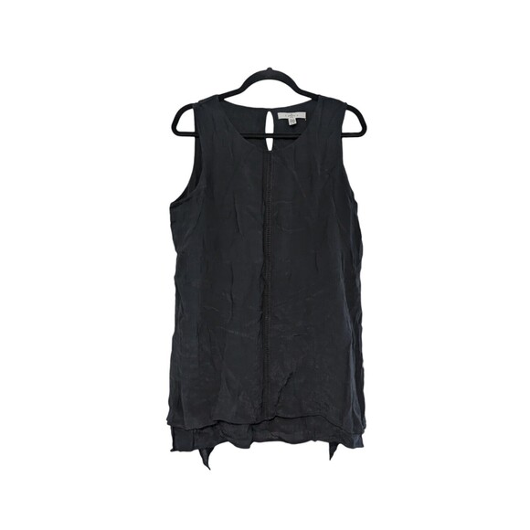 Fever Women's Tunic-L-Black-Sleeveless-Double Layered Top-Loose Fit-Spring - Picture 1 of 3